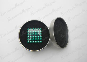 China Dia 5mm Sterke Magneten van de Neodymiumbal Groen voor Magnetische Stuk speelgoed Ingepakte Tindoos leverancier